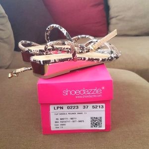 Snakeskin Flat Sandals